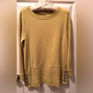Soft Surroundings Green Long Sweatshirt